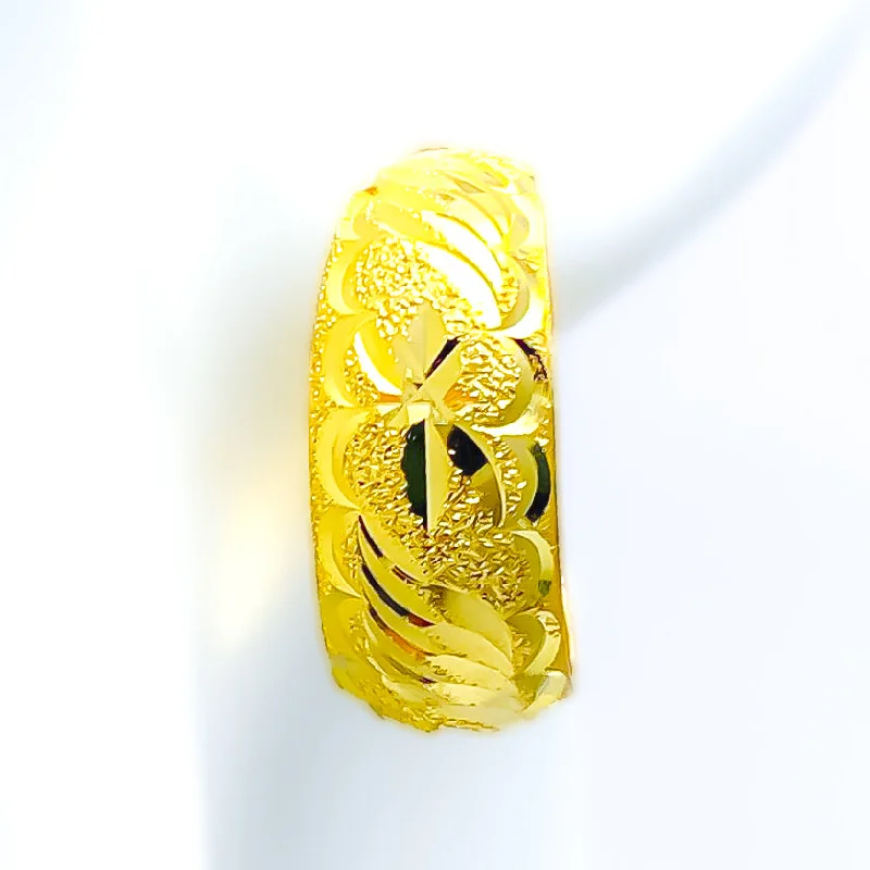 adjustable braided rope ring Delightful Shimmering 22k Gold Bali