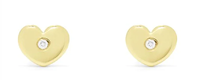 minimalist moonstone bracelet Diamond Accented Heart Earrings
