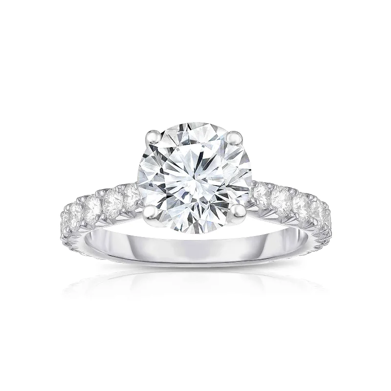 dainty lotus flower ring Diamond Engagement Ring Mounting, .80 Carat, 14K White Gold dainty lotus flower ring Diamond Engagement Ring Mounting, .80 Carat, 14K White Gold