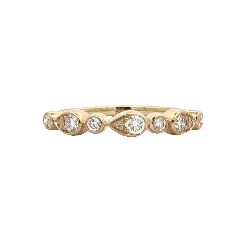 aquamarine and diamond wedding ring Diamond Stackable Band