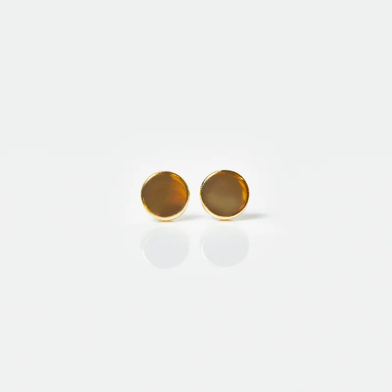 custom gold name necklace Disc Studs