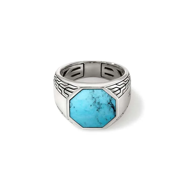 gemstone stacking rings colorful John Hardy Turquoise Signet Ring in Sterling Silver gemstone stacking rings colorful John Hardy Turquoise Signet Ring in Sterling Silver