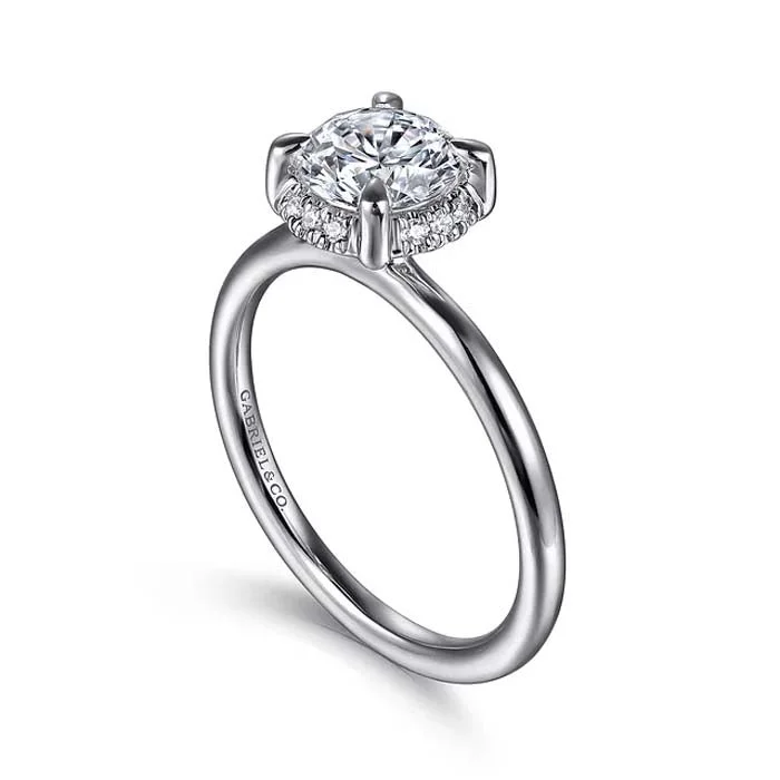 oval cut engagement ring platinum Gabriel & Co. "Seattle" Hidden Halo Round Center Engagement Ring Semi-Mounting in 14K White Gold oval cut engagement ring platinum Gabriel & Co. "Seattle" Hidden Halo Round Center Engagement Ring Semi-Mounting in 14K White Gold
