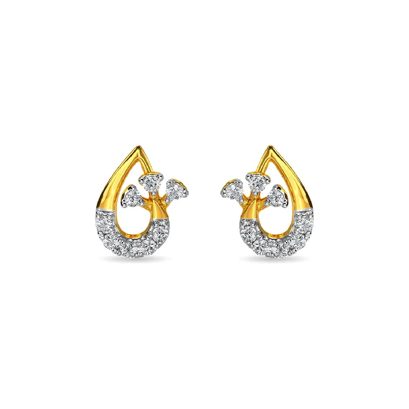 aquamarine and diamond wedding ring Elle Earring