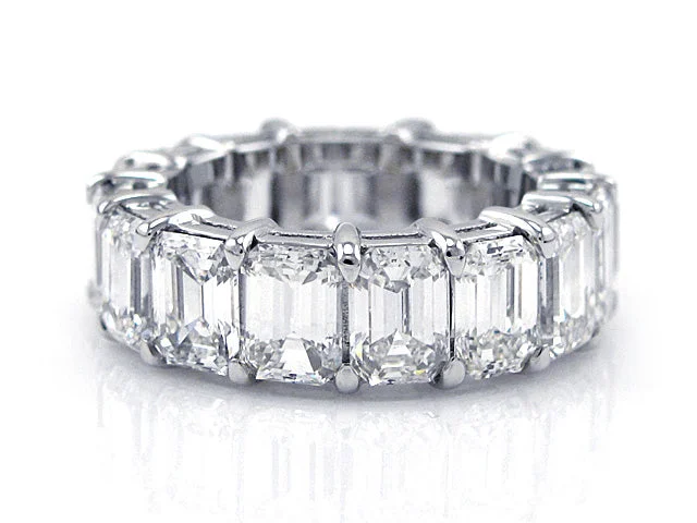 hypoallergenic earrings for sensitive ears Emerald Cut Diamond Eternity Band Platinum 11.6ctw hypoallergenic earrings for sensitive ears Emerald Cut Diamond Eternity Band Platinum 11.6ctw