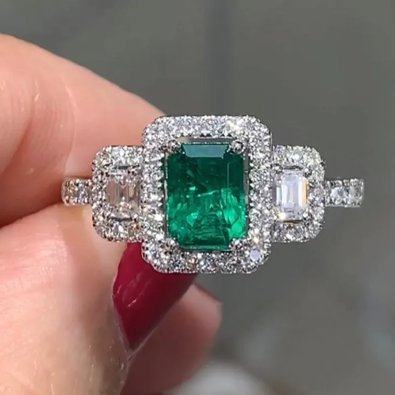 celestial star ring gold Emerald & Diamond Cocktail Right-hand Ring