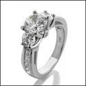 waterproof beach anklet stainless steel Engagement 1.25 Round Center Channel Cubic Zirconia Cz Ring