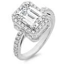 art deco diamond bracelet Engagement 2 Ct Step In Halo Cubic Zirconia Cz Ring