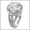 unique moon phase ring Engagement 3.25 Round Stone Pave Cubic Zirconia Cz Ring