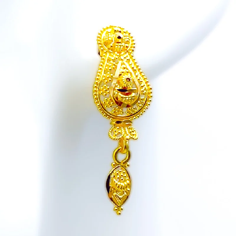 diamond wedding band for women Exclusive Attractive 22k Gold Earrings