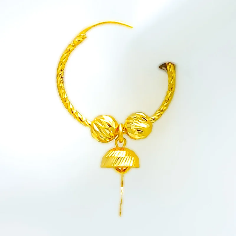 minimalist black diamond studs Extravagant Fancy 22k Gold Bali