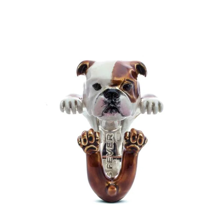 real ruby pendant necklace Dog Fever English Bulldog Hug Ring, Enameled Sterling Silver real ruby pendant necklace Dog Fever English Bulldog Hug Ring, Enameled Sterling Silver