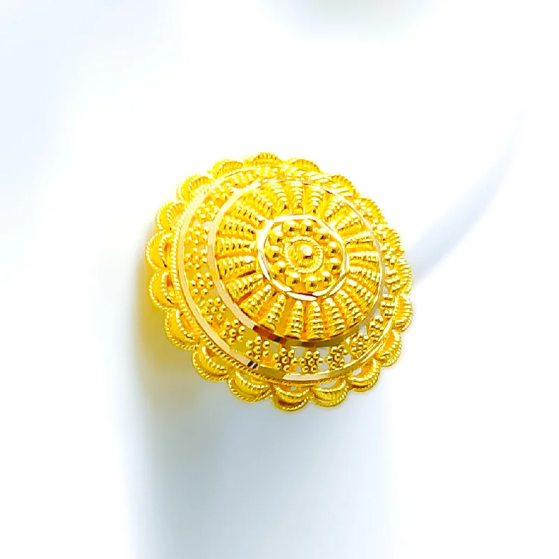 gemstone cluster earrings silver Glimmering Sophisticated 22k Gold Dome Earrings