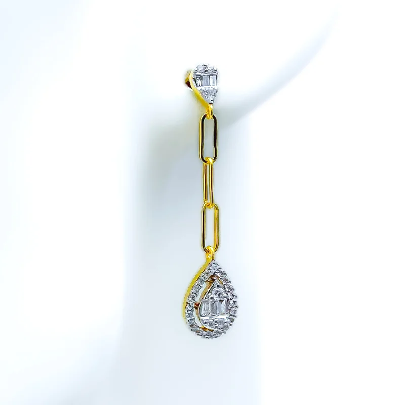 geometric diamond earrings gold Glistening Drop Diamond + 18k Gold Hanging Earrings geometric diamond earrings gold Glistening Drop Diamond + 18k Gold Hanging Earrings