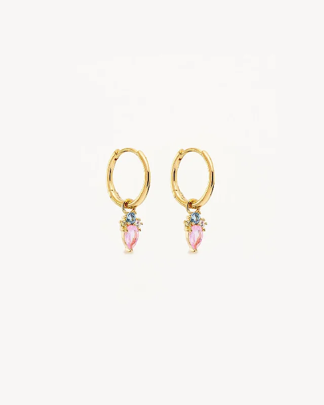 gold daisy stud earrings 18k Gold Vermeil Cherished Connections Hoops
