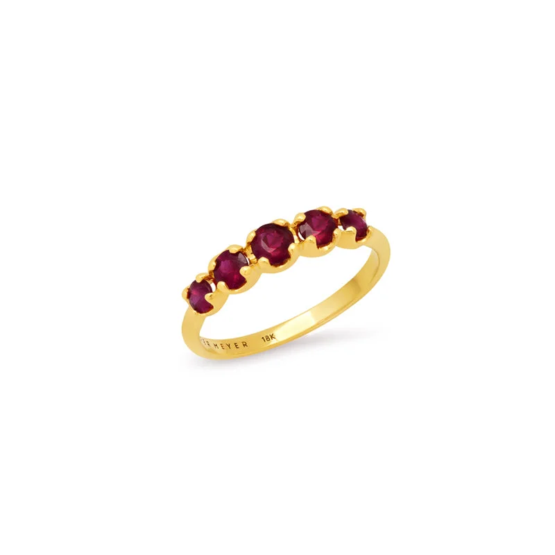 amethyst healing crystal necklace Graduated Ruby Ring