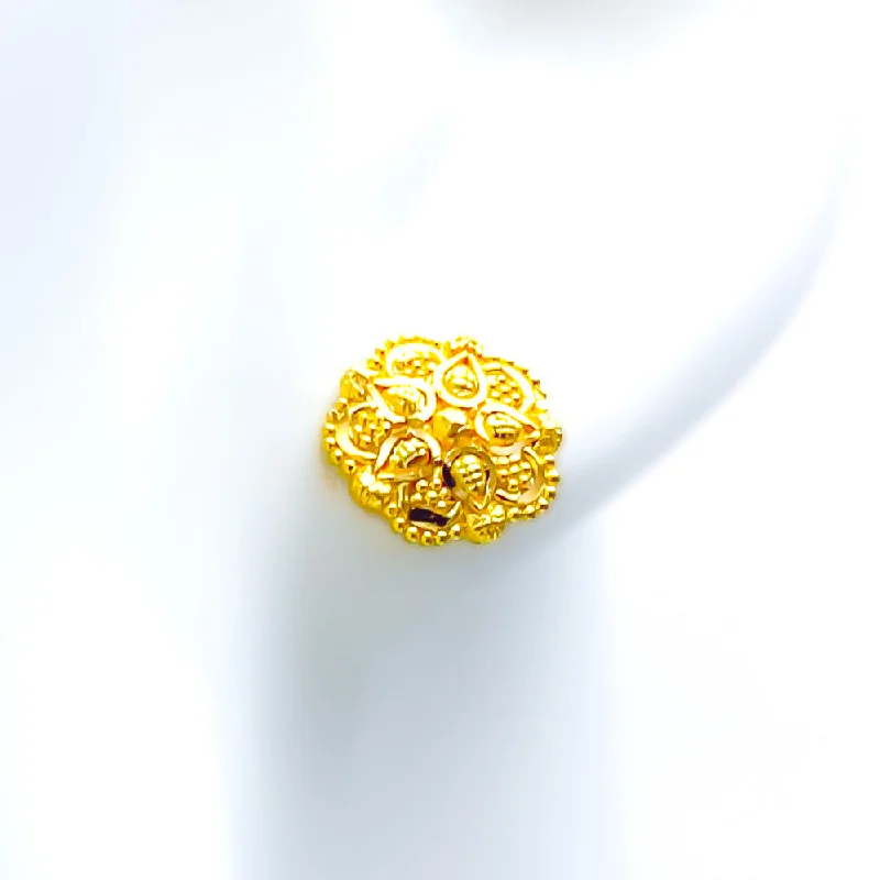 antique filigree wedding band Iconic Detailed 22k Gold Baby Earrings