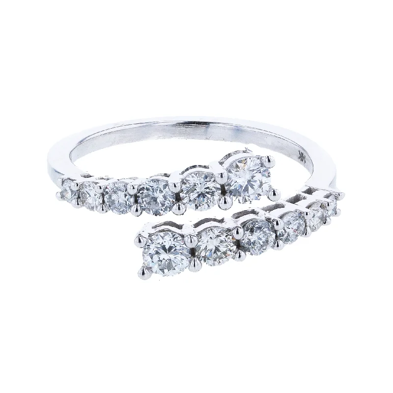 gold moonstone cocktail ring "In Your Arms" .95 CTTW Diamond Ring in 14K White Gold gold moonstone cocktail ring "In Your Arms" .95 CTTW Diamond Ring in 14K White Gold