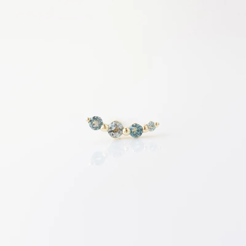 silver moon and star pendant London Blue Topaz Shooting Star Climber Earring