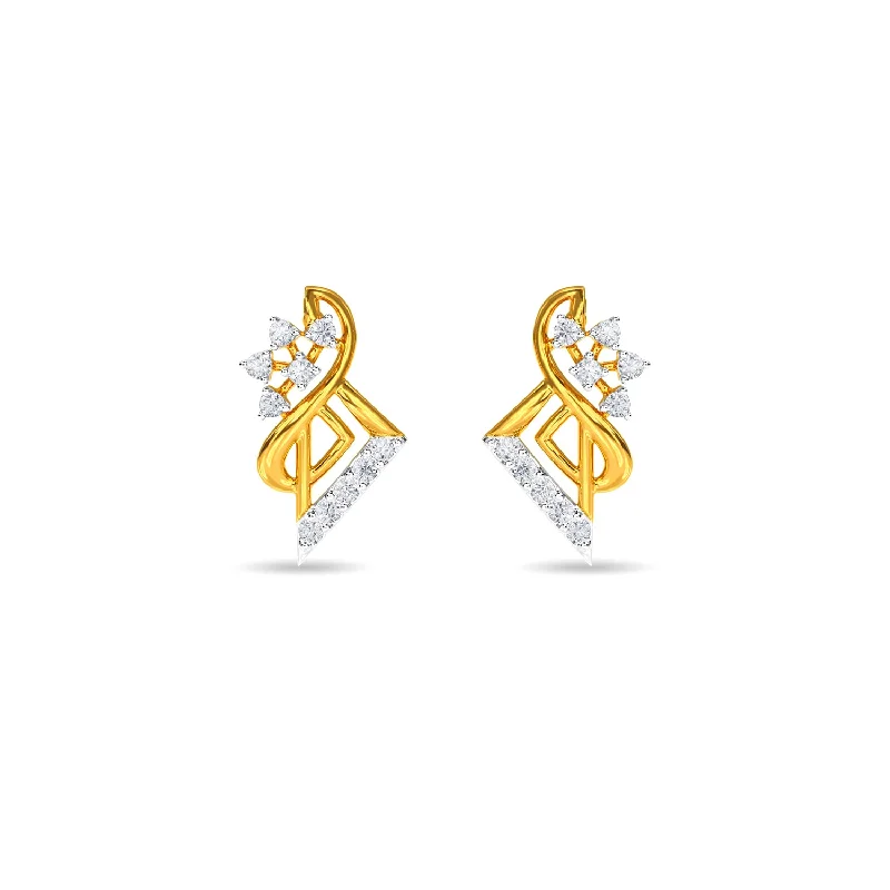 personalized couples ring engraved Leida Earring