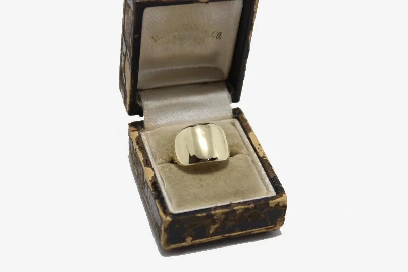 hammered sterling silver band Lindsey L Allen 10k Gold Cigar Band