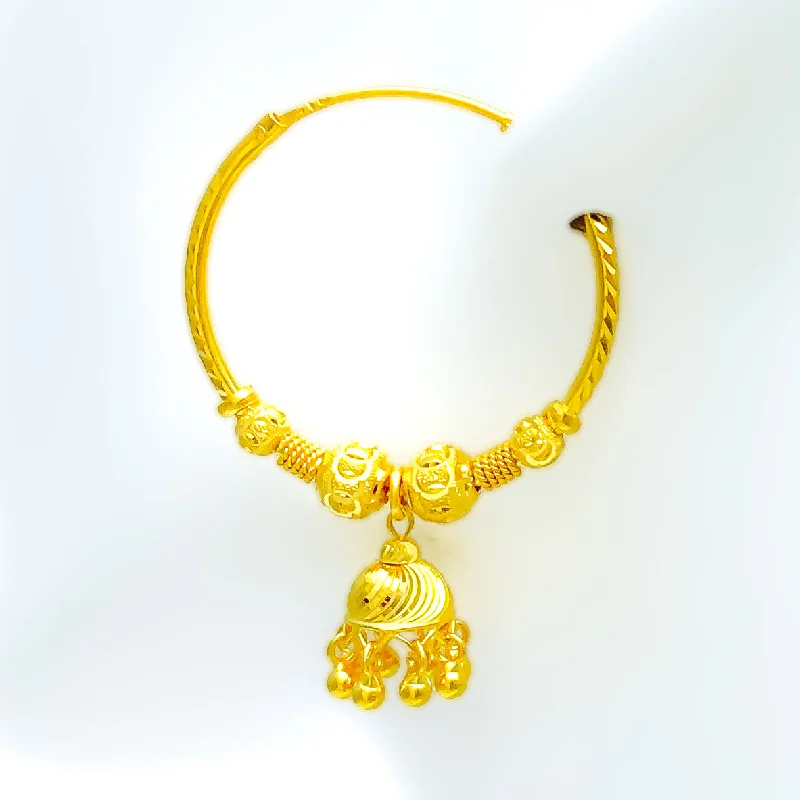 vintage diamond brooch pin Lovely Chandelier 22k Gold Bali