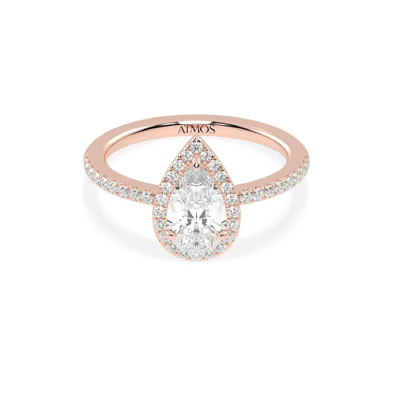 silver rope chain men Luxe Dewdrop Halo Ring