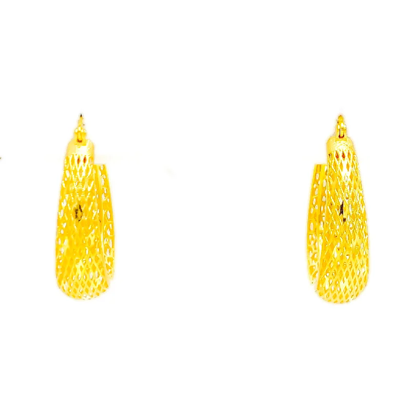 tiny diamond cross necklace Luxurious Alluring 22k Gold Hoop Earrings