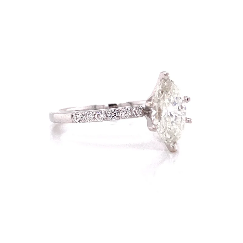 rose gold cubic zirconia earrings MARQUISE DIAMOND SOLITAIRE RING