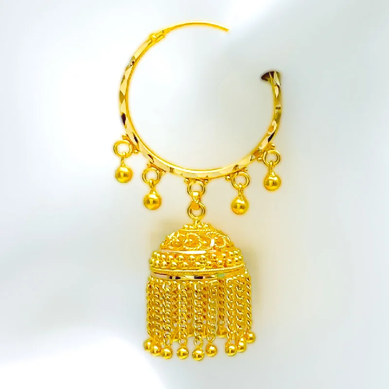 dainty snake ring gold Mesmerizing Ornamental 22K Gold Bali Earrings