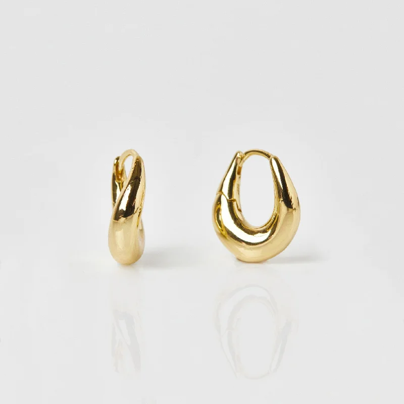 vintage gold engagement ring Midas Organic Wave Hoops