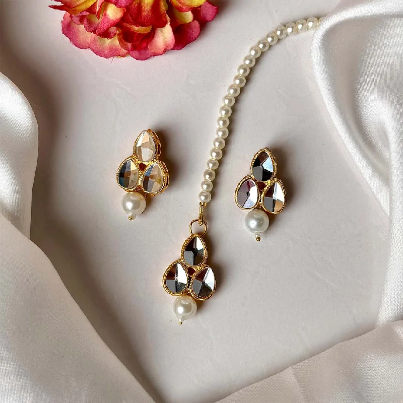 genuine amber pendant necklace Minimal Earrings/Teeka (Pearl)
