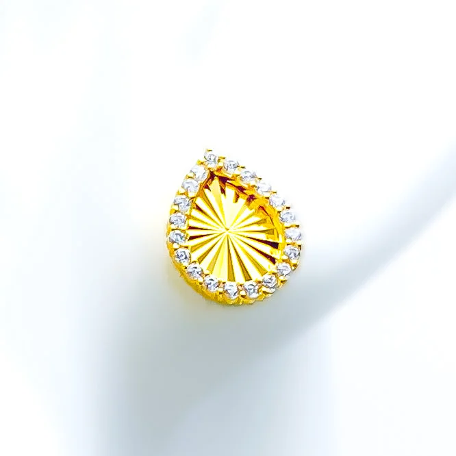 celestial moonstone ring gold Minimalist Vibrant 21k Gold CZ Earrings