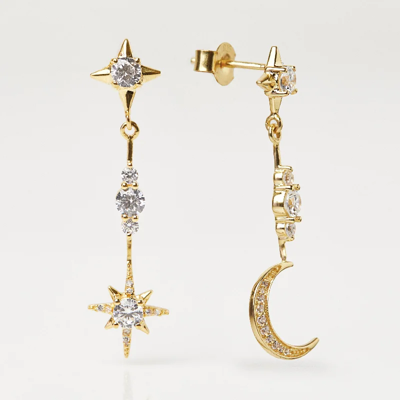 dainty birthstone ring for women Constellation Drop Earrings