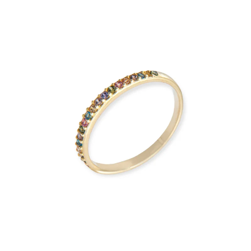 butterfly charm bracelet delicate Eleanore 18K Gold Plated Sterling Silver Mini Ring, Multi Color