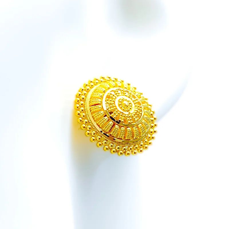 minimalist disc pendant necklace Opulent Gleaming 22k Gold Beaded Earrings