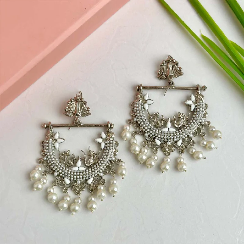 minimalist diamond stud earrings Peacock Earrings (Silver)