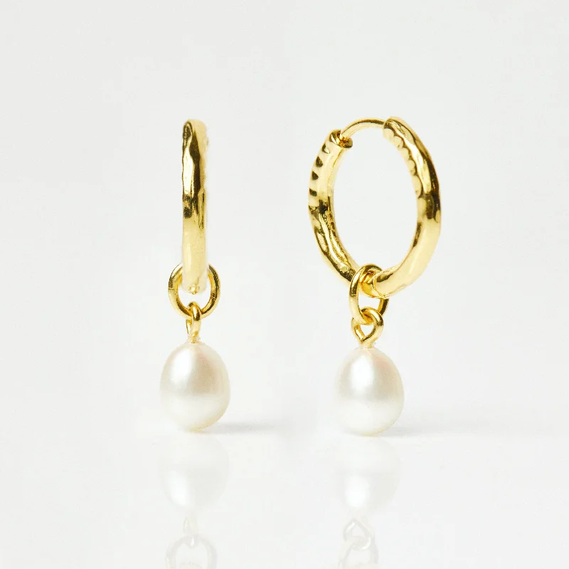 rose gold cubic zirconia earrings Pearl Drop Earrings