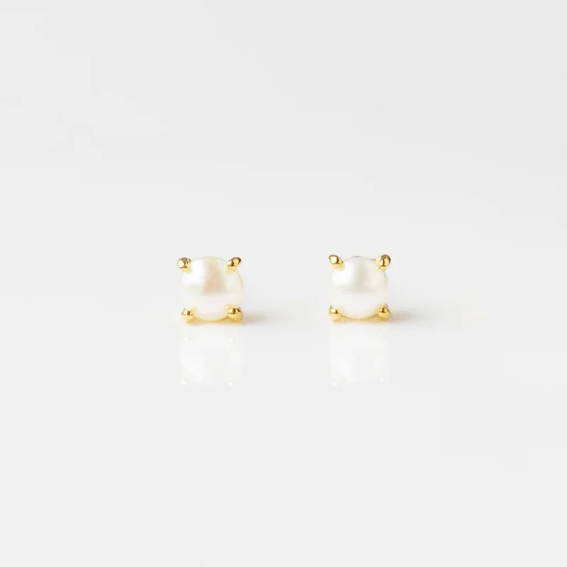 emerald cut diamond wedding ring Pearl Stud Earrings