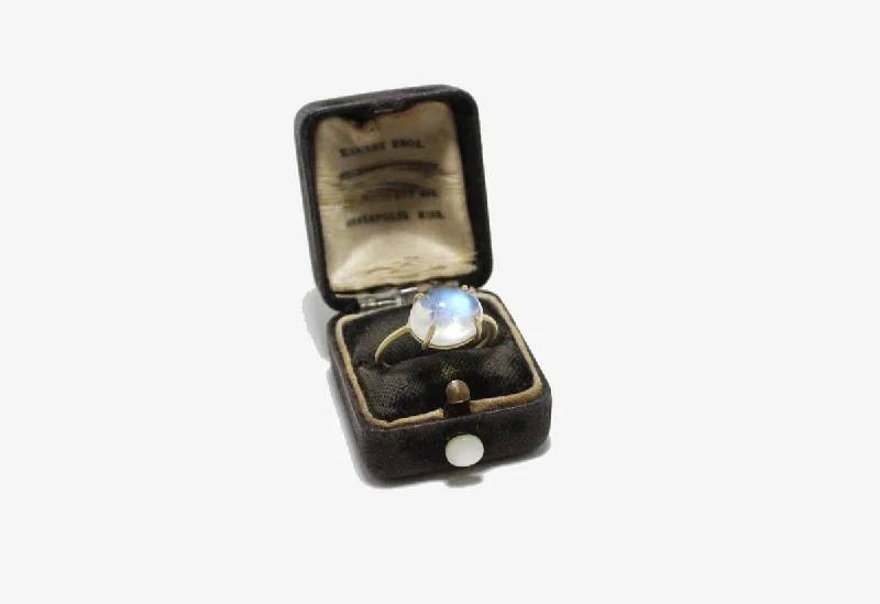 vintage marcasite brooch floral Petite Baleine 18k Rainbow Moonstone Ring