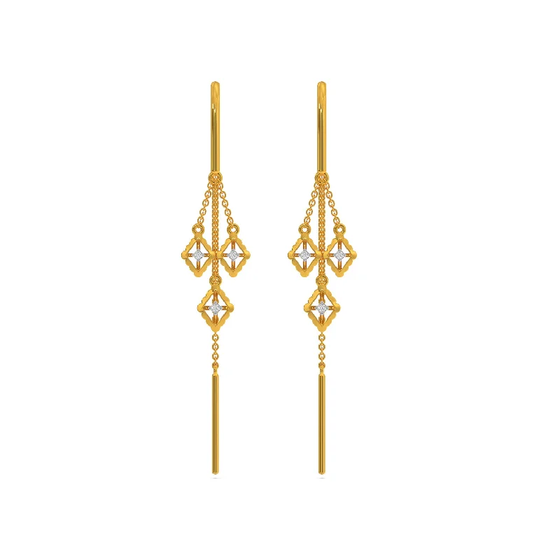 round cut diamond engagement ring Pixie Earring