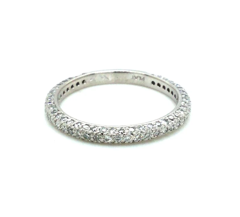custom engraved infinity necklace Platinum 0.6 ctw. Natural Diamond Wedding Ring