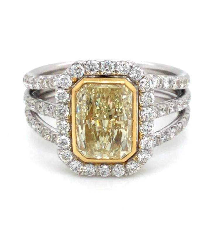 sterling silver angel wing pendant Platinum/18K Yellow & White Radiant Natural Diamond Halo Engagement Ring sterling silver angel wing pendant Platinum/18K Yellow & White Radiant Natural Diamond Halo Engagement Ring