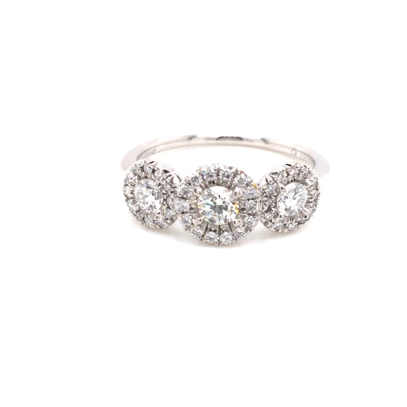 dainty feather charm necklace Platinum Round Brilliant Cut Natural Diamond Three Stone Halo Engagement Ring dainty feather charm necklace Platinum Round Brilliant Cut Natural Diamond Three Stone Halo Engagement Ring