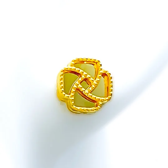 delicate heart stud earrings Radiant Decorative 21k Gold Earrings
