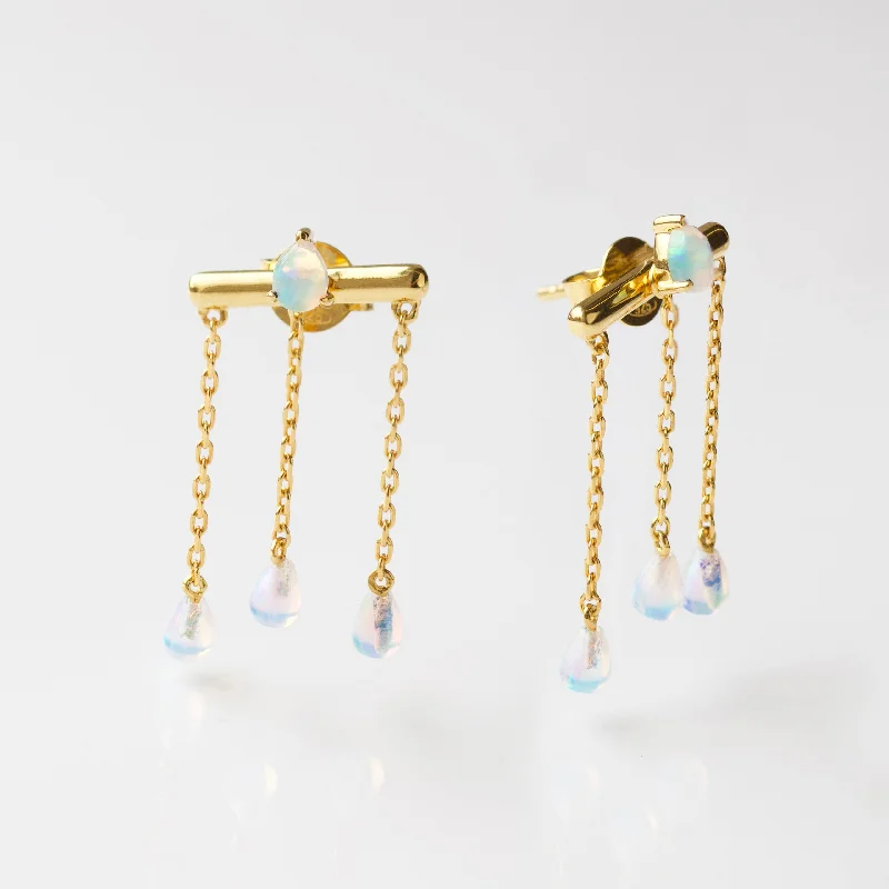 personalized ring with name CE x You Opal Raindrops Earrings