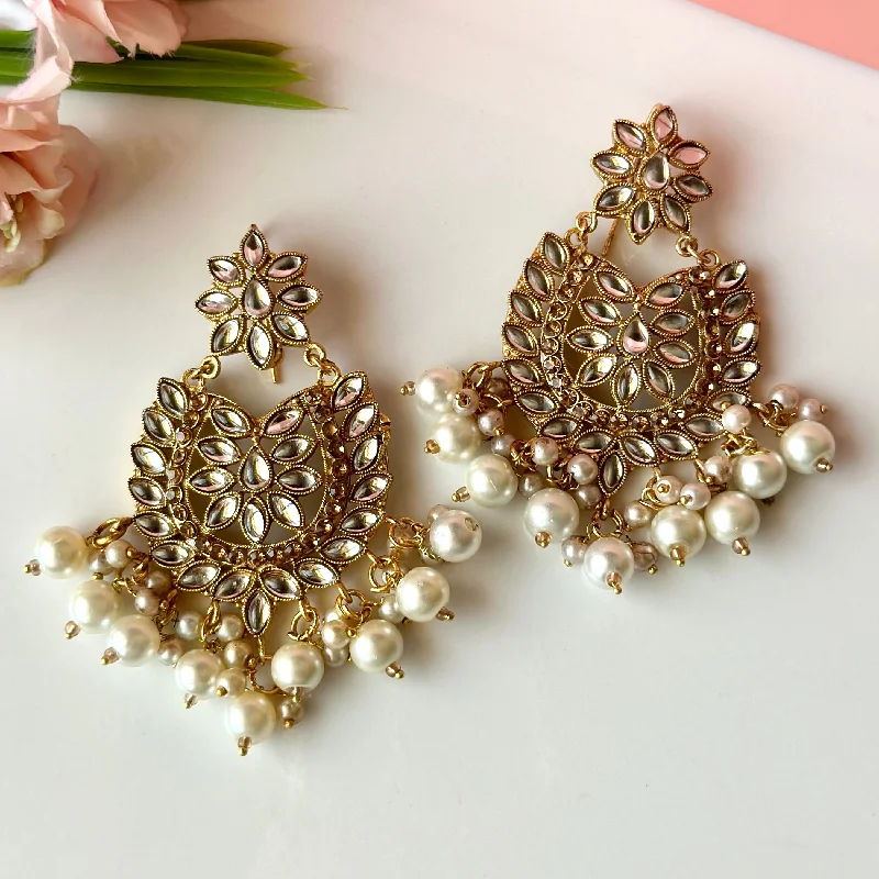 butterfly pendant necklace delicate Sameera Earrings (Golden Pearl)