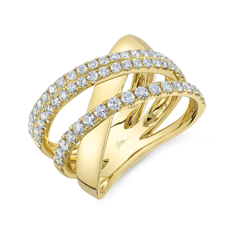 classic gold cuff bracelet 1.01CT DIAMOND BRIDGE RING
