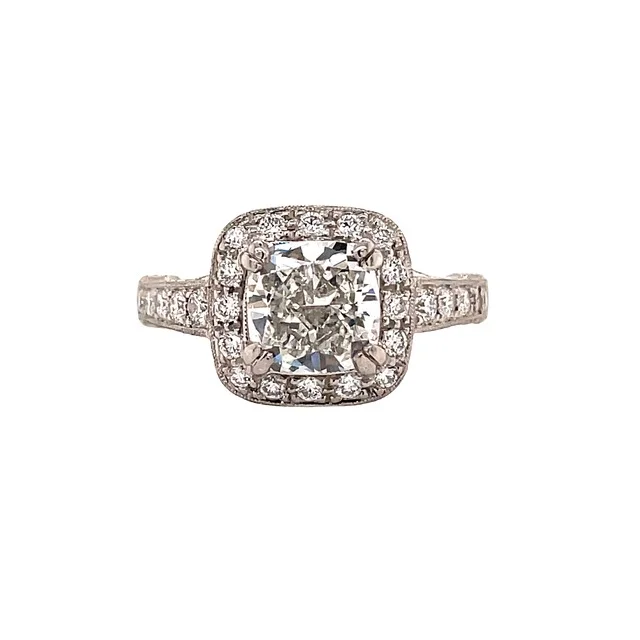 sapphire halo engagement ring SENATOBIA RING
