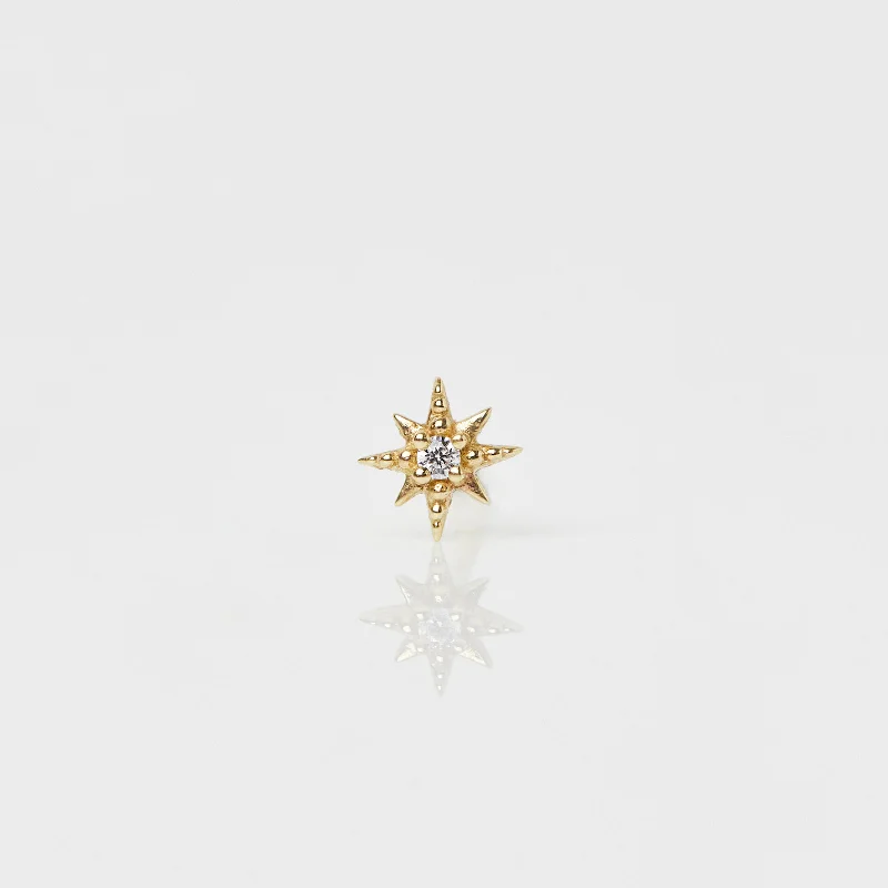 small diamond cross pendant Shining Star Flat Back Earring